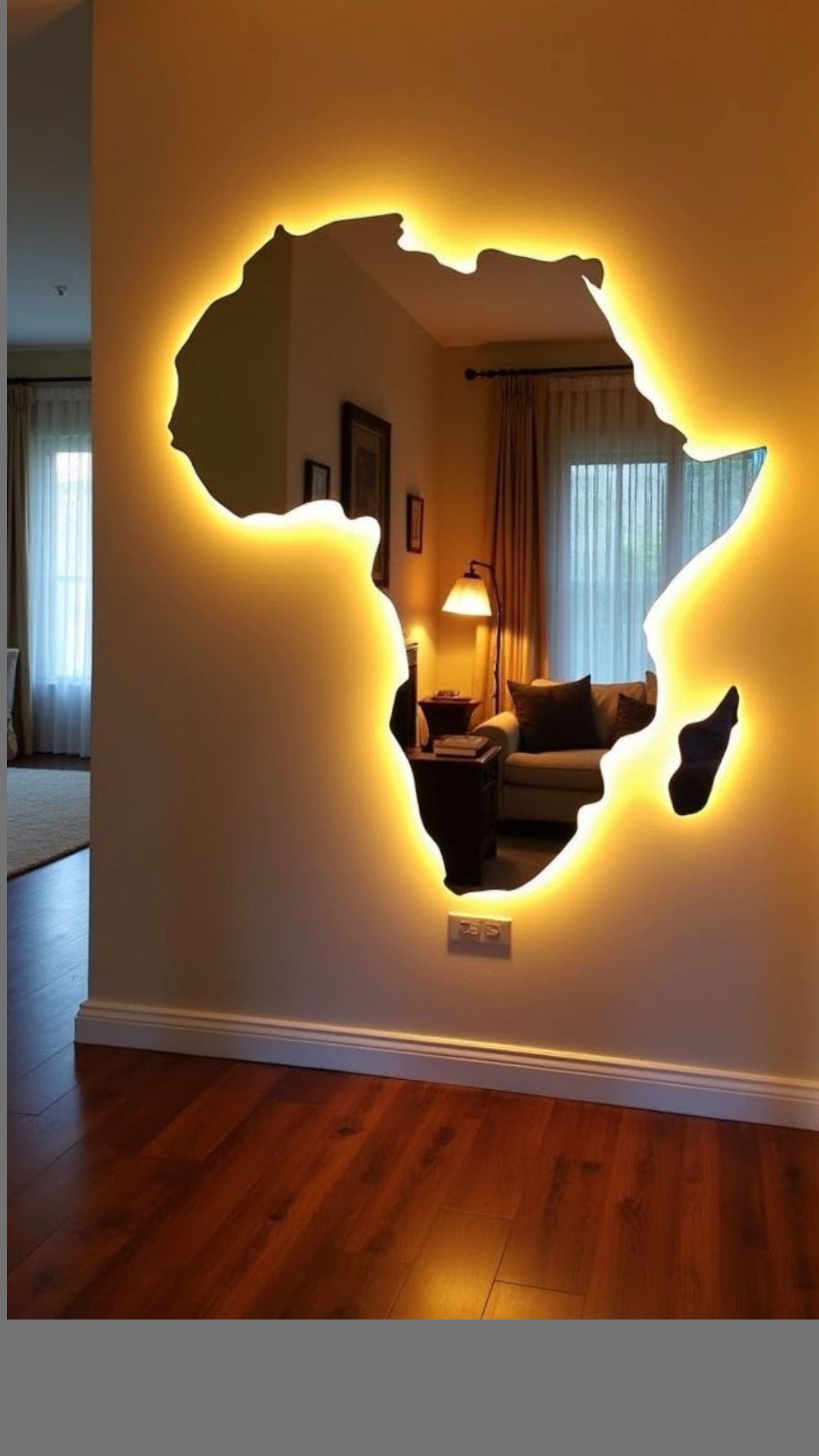 African shaped mirror